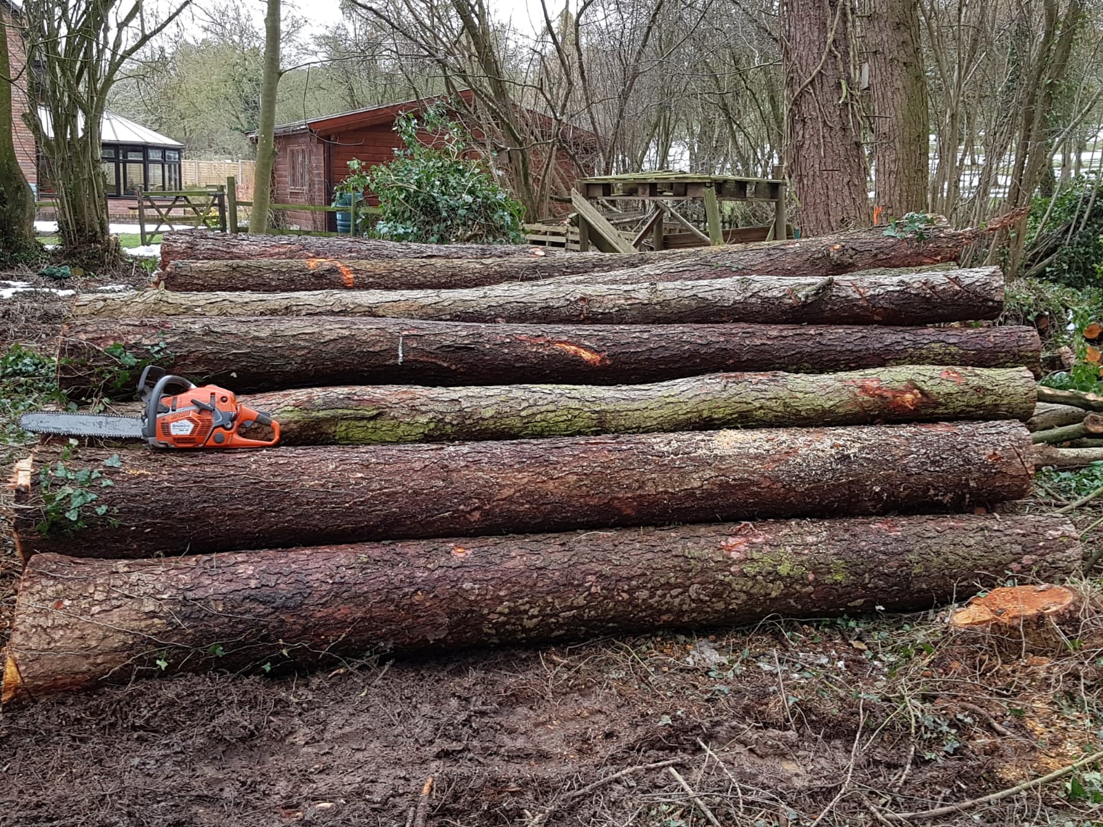 log stack