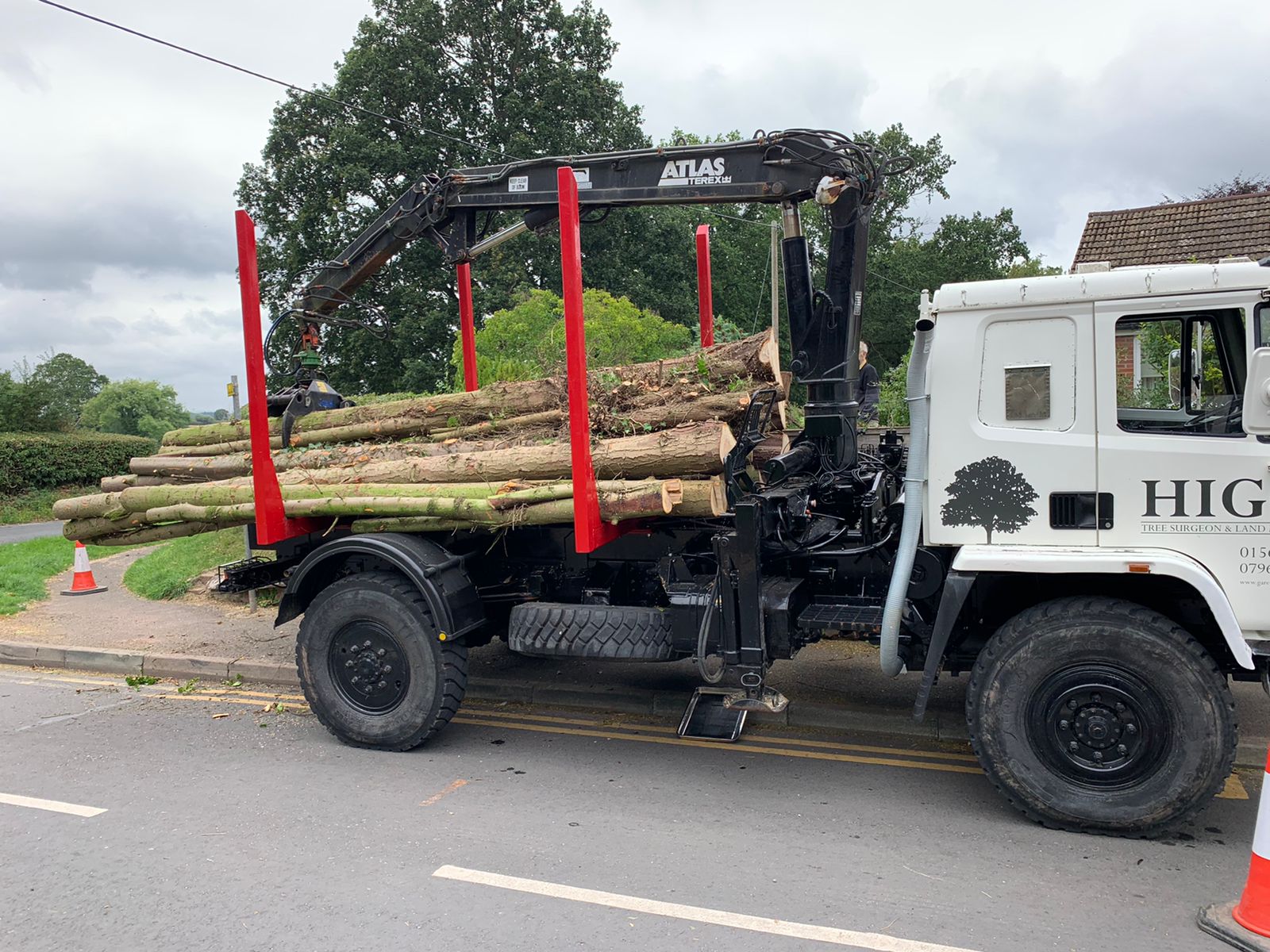 lorry loaded with timber